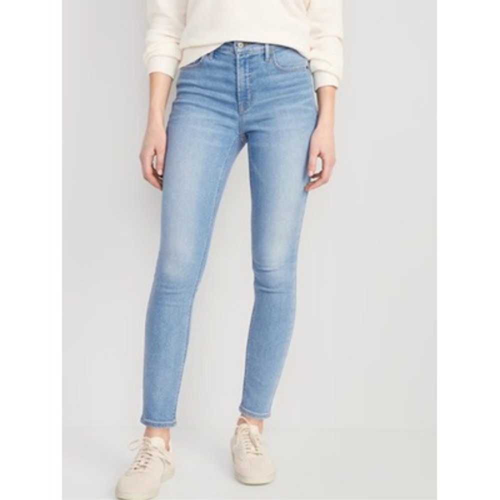OLD‎ NAVY Light Wash Skinny Jeans | High Rise Rockstar | Size 10